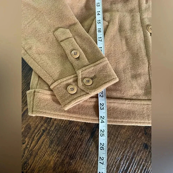 Jcrew Camel Color Shirt-jacket in stretch wool - Picture 9 of 15